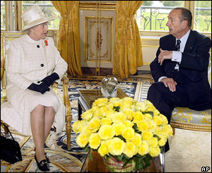 The Queen and Jacques Chirac