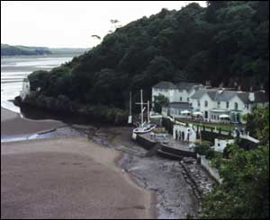 The hotel on the beach at Portmeirion, as captured by Helen Davies from Aberystwyth