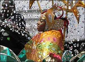 Woman at carnival in costume