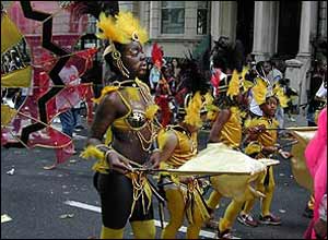 Dancers on carnival route