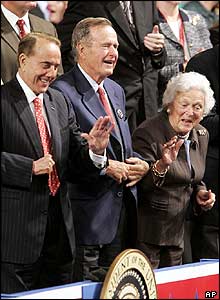 Bob Dole, George Bush senior and Barbara Bush senior