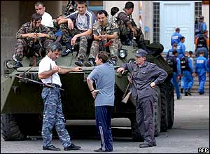 Troops in Beslan