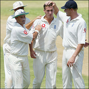 Simon Jones after dismissing Powell 