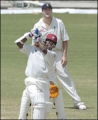 Brian Lara hits a six