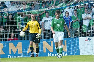 Northern Ireland went behind to a goal in the fourth minute