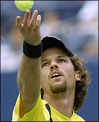 Mello serves to Haas