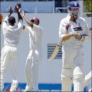 Marcus Trescothick walks back to the pavilion 