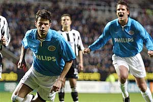 Mateja Kezman celebrates finding the back of the net