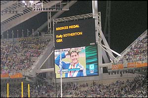 Martyn Knox's took this picture of British heptathlete Kelly Southerton 