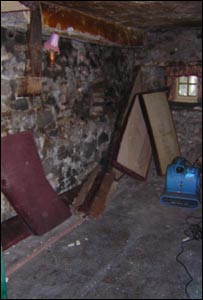 Several blowers have been used throughout the pub to keep it dry
