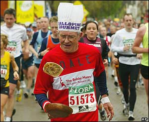 The Galloping Gourment cuts a dash amongst his fellow runners