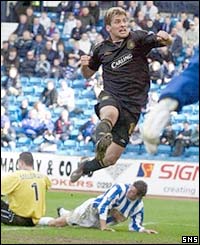 Celtic's Stilian Petrov's scores against Kilmarnock