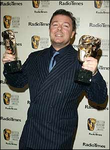 Ricky Gervais weighed down by awards
