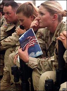 US troops at service at Bagram Airport, Afghanistan