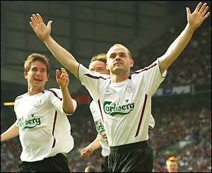 Liverpool's Danny Murphy celebrates