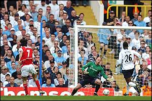 Robert Pires scores Arsenal's second