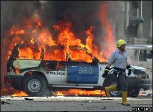 Aftermath of bomb in Baghdad