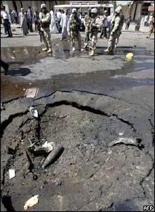 Aftermath of bomb in Baghdad
