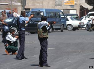 Aftermath of bomb in Baghdad