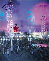 An interior shot of the Skyline Pavillion