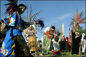 San Francisco area Aztecs dance on the National Mall
