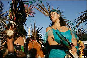 Members of the Mexican Aztec tribe of southern California