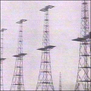 former transmitter masts at Bawdsey