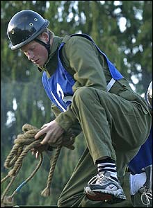 Prince Harry tackles an exercise