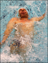 British swimmer Jim Anderson in action