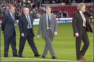 Former England goalkeeper Peter Shilton is among those there to pay their respects