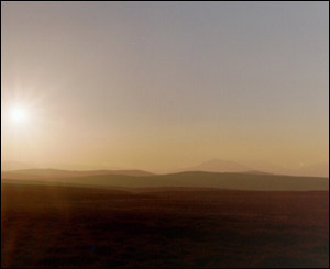 This picture was taken on the Denbigh Moors as the sun was setting (Kate Lawson)
