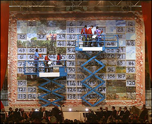 Putting the painting together.