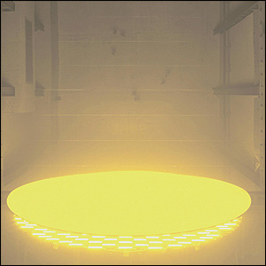 Olafur Eliasson's sun installation (mirror view)
