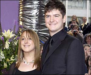 Natalie Cassidy with fellow EastEnders actor James Alexandrou