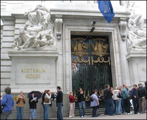 Voters queue to vote in London on Saturday 2nd October