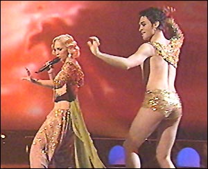 Turkey's first Eurovision winner, Sertab Erener, opens the 2004 Eurovision song contest from Istanbul.