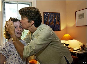 Hillary Goodridge and her daughter