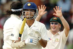 Sourav Ganguly leaves the pitch