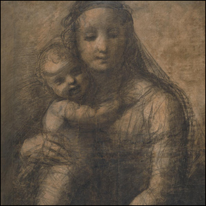 Cartoon for the Mackintosh Madonna, about 1509-11.