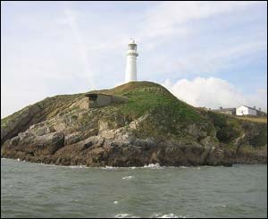 The Southern tip of Flat Holm as viewed from a boat (James Dowling)