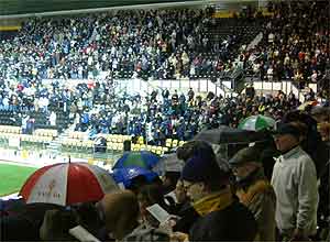 Crowds at Derby County's Pride Park stadium