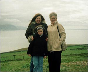 Amanda Collins, who now lives in Surrey, with her mother and Holly on a visit back to The Orme in north Wales