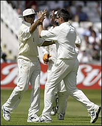 Michael Vaughan and Ashley Giles