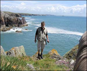 Rainer Schinzel from Germany at Porthclais, as taken by his wife Juliane Walz