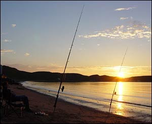 Morfa Nefyn Beach during sunset whilst fishing the evening tide (Paul Brooks)
