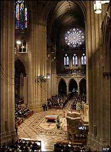 Funeral service in Washington National Cathedral