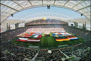 Estadio do Dragao stadium during the opening ceremony for Euro 2004
