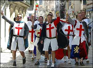 England fans in costume