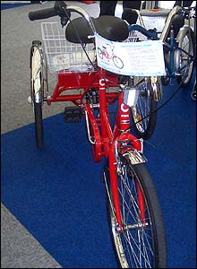 Photo of the Mission powered tricycle