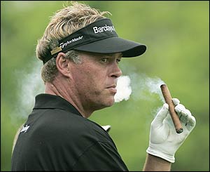 Darren Clarke contemplates his seven over par 